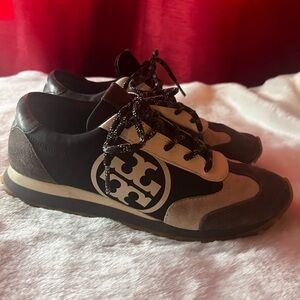 Tory Burch women’s Black and Cream Sneakers